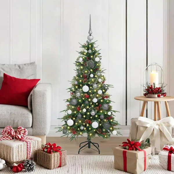 Sapin de Noël Artificiel à Branches Articulées Vert 120 cm
