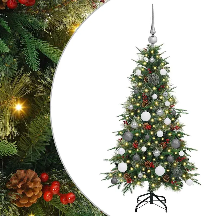 Sapin de Noël Artificiel à Branches Articulées Vert 120 cm - 2