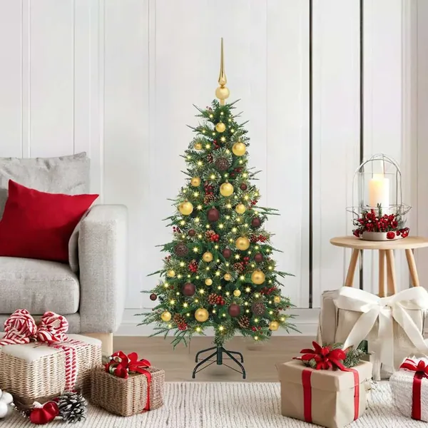 Sapin de Noël Artificiel à Branches Articulées Vert 120 cm