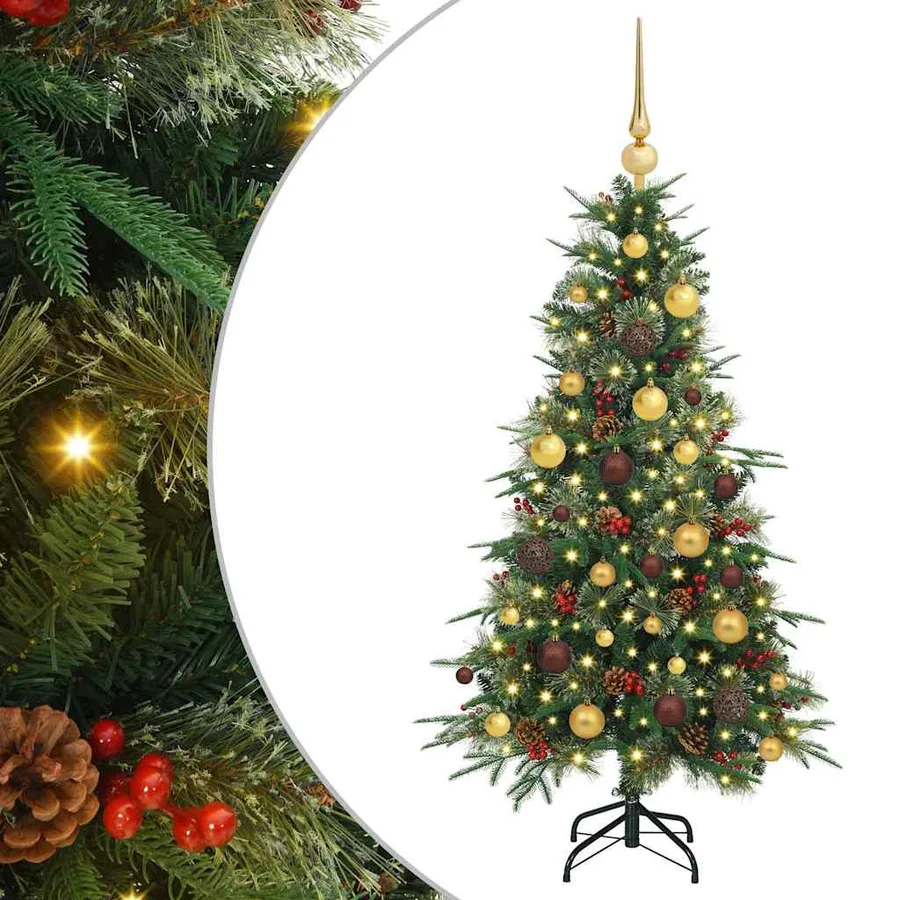 Sapin de Noël Artificiel à Branches Articulées Vert 120 cm - 2