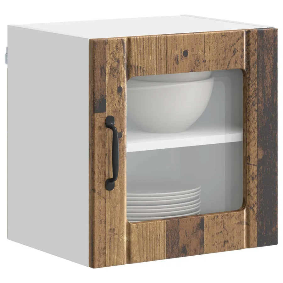 Cabinet en verre mural LUCCA 2 pcs Bois ancien 40 x 31 x 40 cm - 3