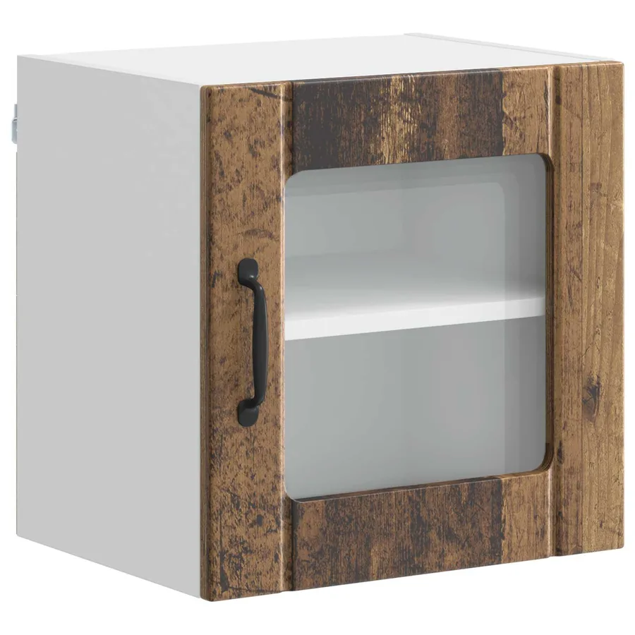 Cabinet en verre mural LUCCA 2 pcs Bois ancien 40 x 31 x 40 cm - 5