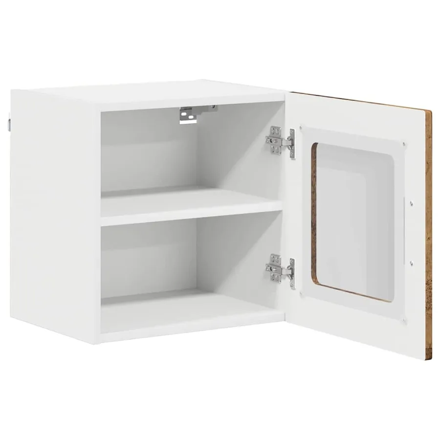 Cabinet en verre mural LUCCA 2 pcs Bois ancien 40 x 31 x 40 cm - 6