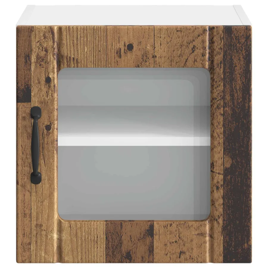 Cabinet en verre mural LUCCA 2 pcs Bois ancien 40 x 31 x 40 cm - 7