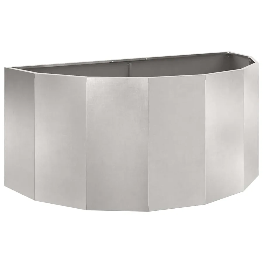 Jardinière Argent 120 x 60 x 50 cm Acier inoxydable - 2