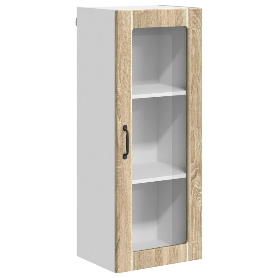 Cabinet en verre mural LUCCA Chêne Sonoma 40 x 31 x 100 cm - 2