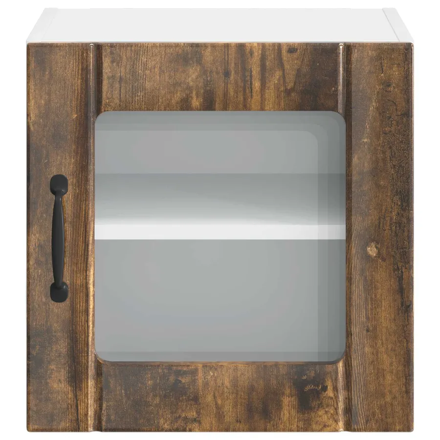 Cabinet en verre mural LUCCA 2 pcs Chêne fumé 40 x 31 x 40 cm - 7
