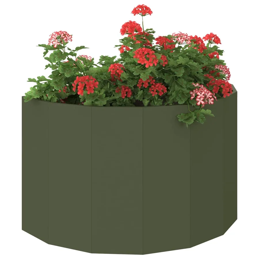 Jardinière Vert olive 90 x 45 x 50 cm Acier - 3