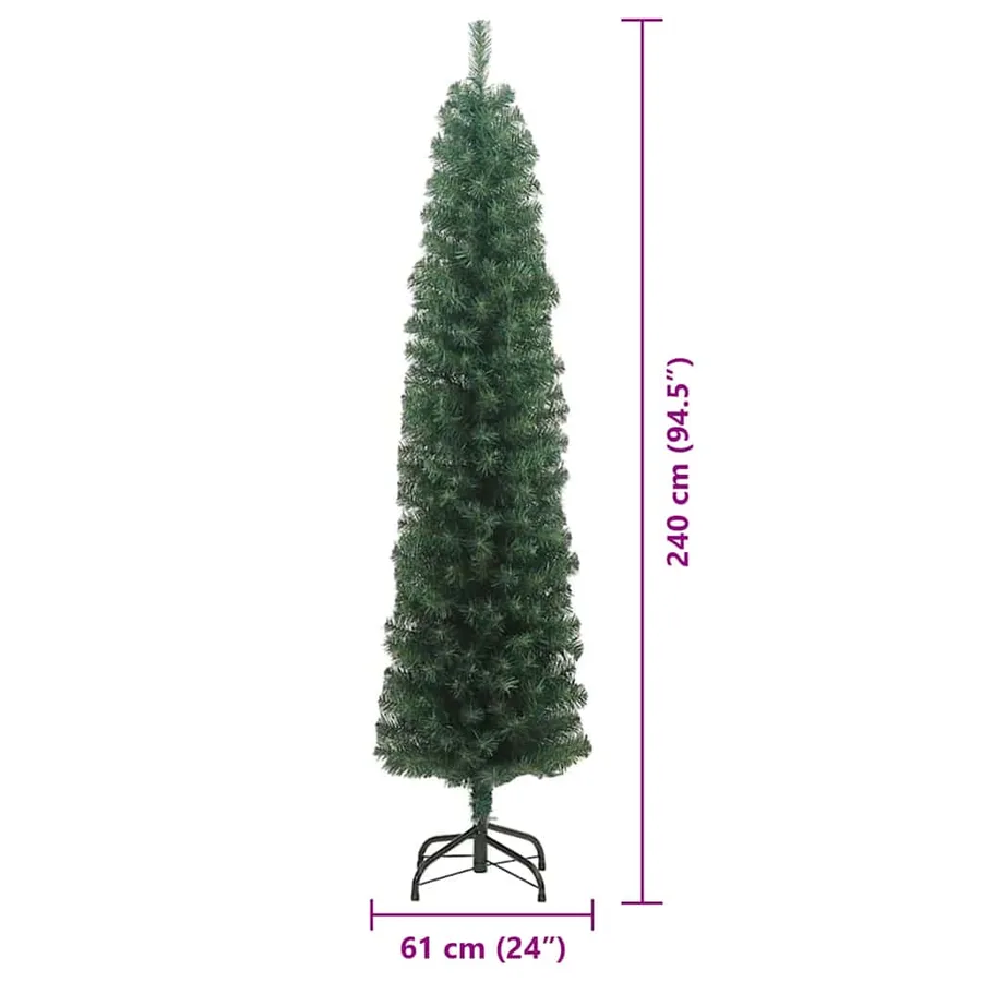 Sapin de Noël artificiel Vert 240 cm PVC et acier et plastique - 9