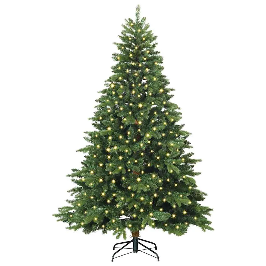 Sapin de Noël artificiel avec 300 LED Vert 210 cm PE et PVC - 3