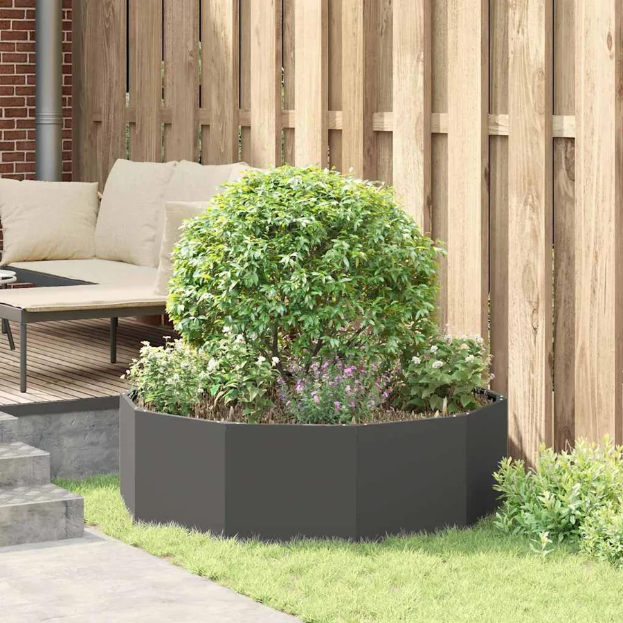 Jardinière Noir 120 x 120 x 35 cm Acier - 4
