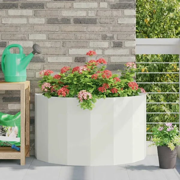 Jardinière Blanc 90 x 45 x 50 cm Acier