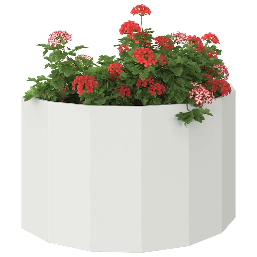 Jardinière Blanc 90 x 45 x 50 cm Acier - 3