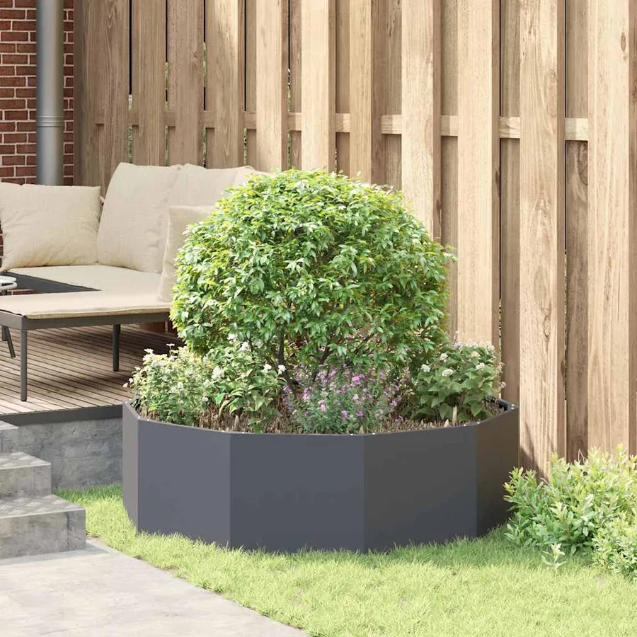 Jardinière Anthracite 120 x 120 x 35 cm Acier - 4