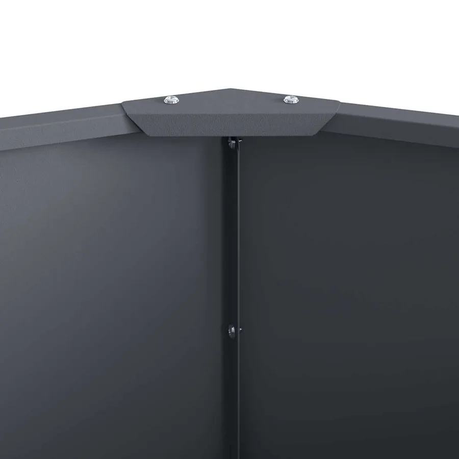 Jardinière Anthracite 120 x 120 x 35 cm Acier - 7