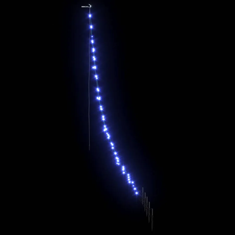 Arbre de Noël LED avec piquets au sol Bleu 182 cm Métal - 5