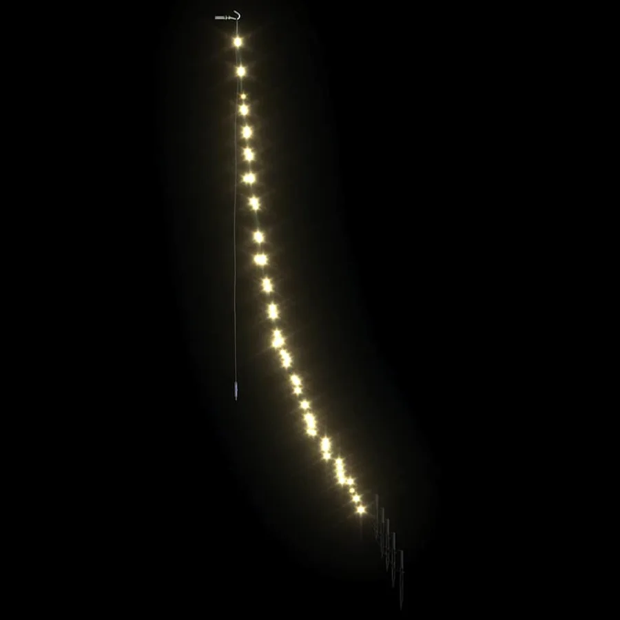 Arbre de Noël LED avec piquets au sol Blanc chaud 182 cm Métal - 5
