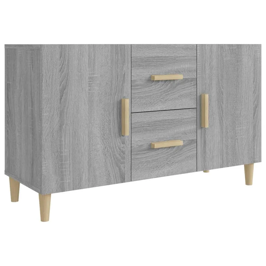 Buffet sonoma gris 100x36x60 cm bois d'ingénierie - 2