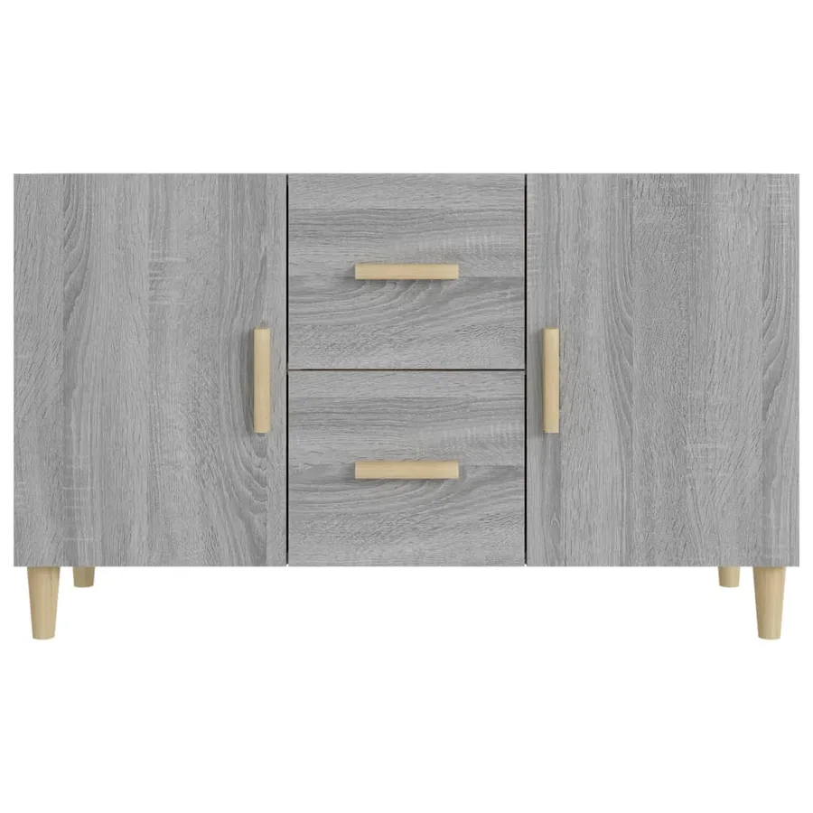 Buffet sonoma gris 100x36x60 cm bois d'ingénierie - 3