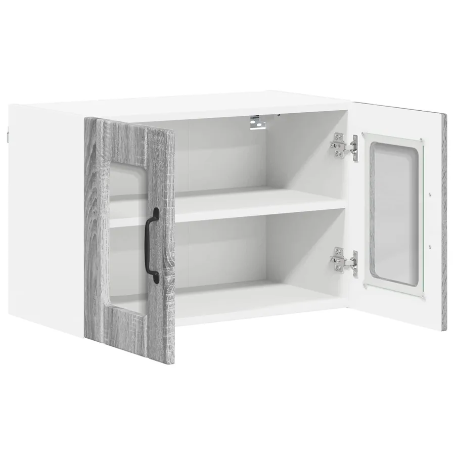 Cabinet en verre mural LUCCA Sonoma gris 60 x 31 x 40 cm - 5