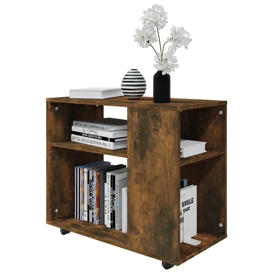 Table d'appoint Chêne fumé 70x35x55 cm Bois d'ingénierie - 4