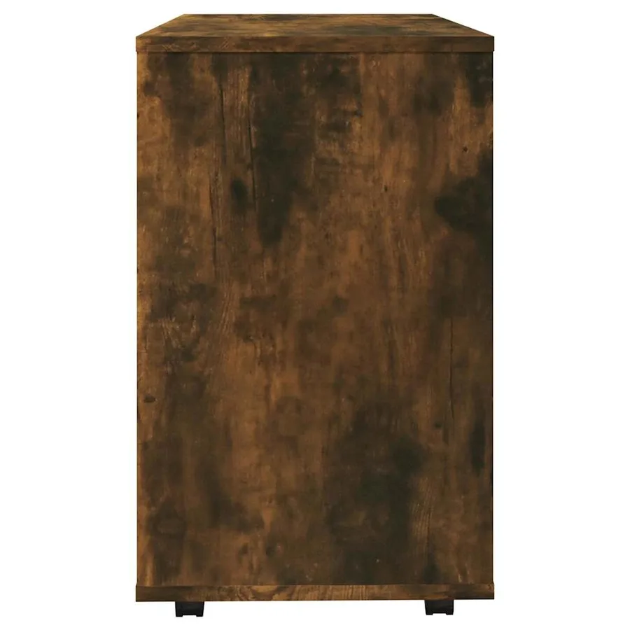 Table d'appoint Chêne fumé 70x35x55 cm Bois d'ingénierie - 6
