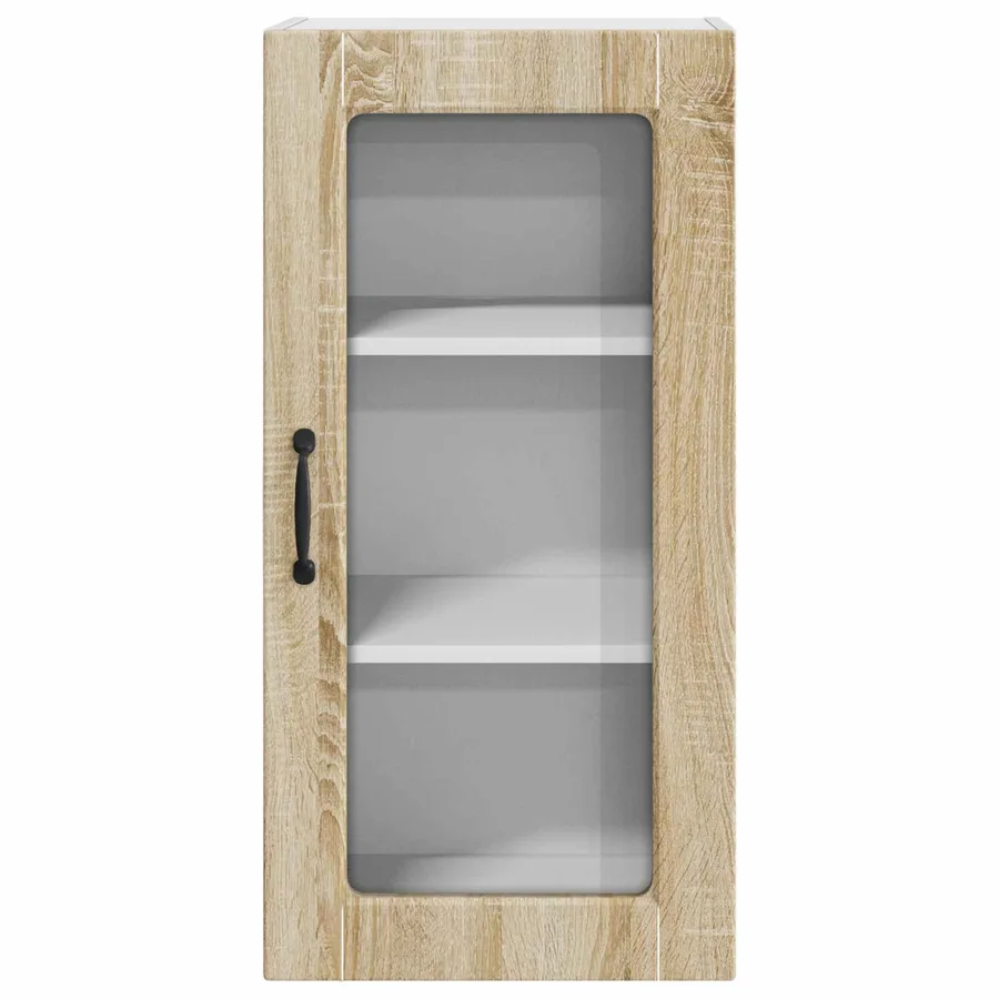 Cabinet en verre mural LUCCA Chêne Sonoma 40 x 31 x 80 cm - 6