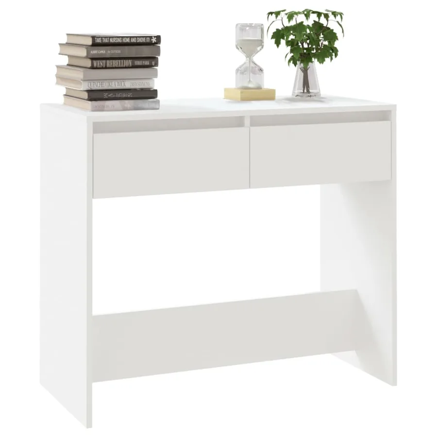 Table console Blanc 89x41x76,5 cm Acier - 4