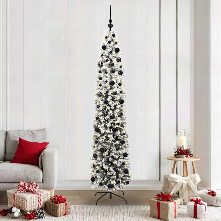 Sapin de Noël artificiel Vert 210 cm PVC et acier et plastique