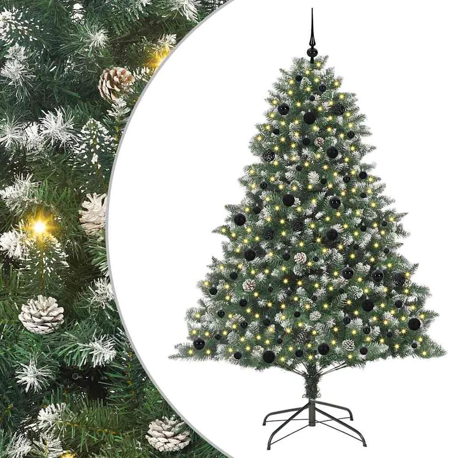 Sapin de Noël artificiel Vert 210 cm PVC, plastique et acier - 2