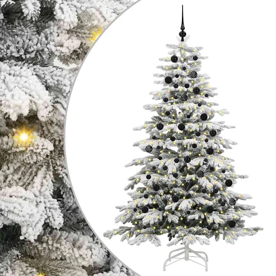 Sapin de Noël Artificiel à Branches Articulées Blanc 210 cm - 2