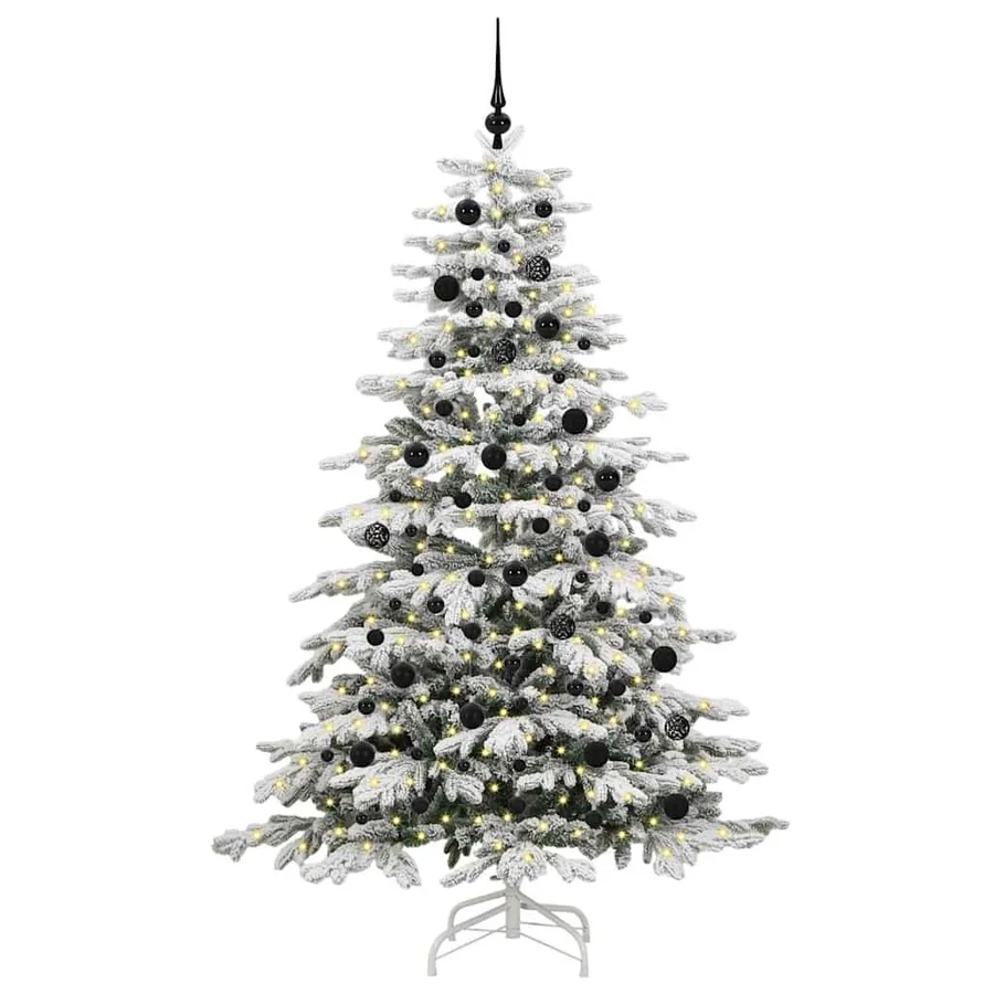 Sapin de Noël Artificiel à Branches Articulées Blanc 210 cm - 3