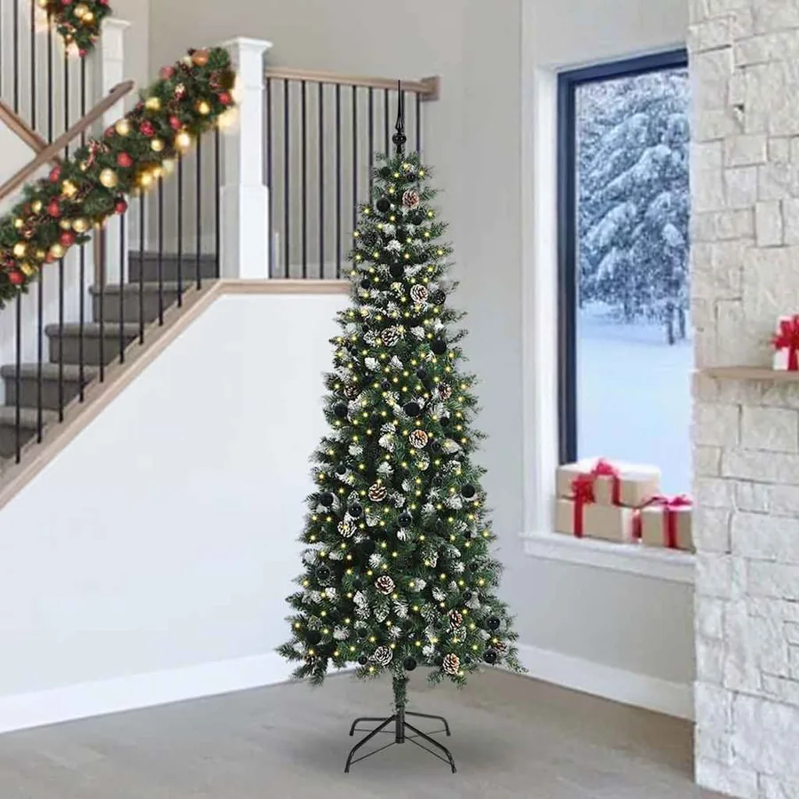 Sapin de Noël artificiel Vert 240 cm PVC, plastique et acier