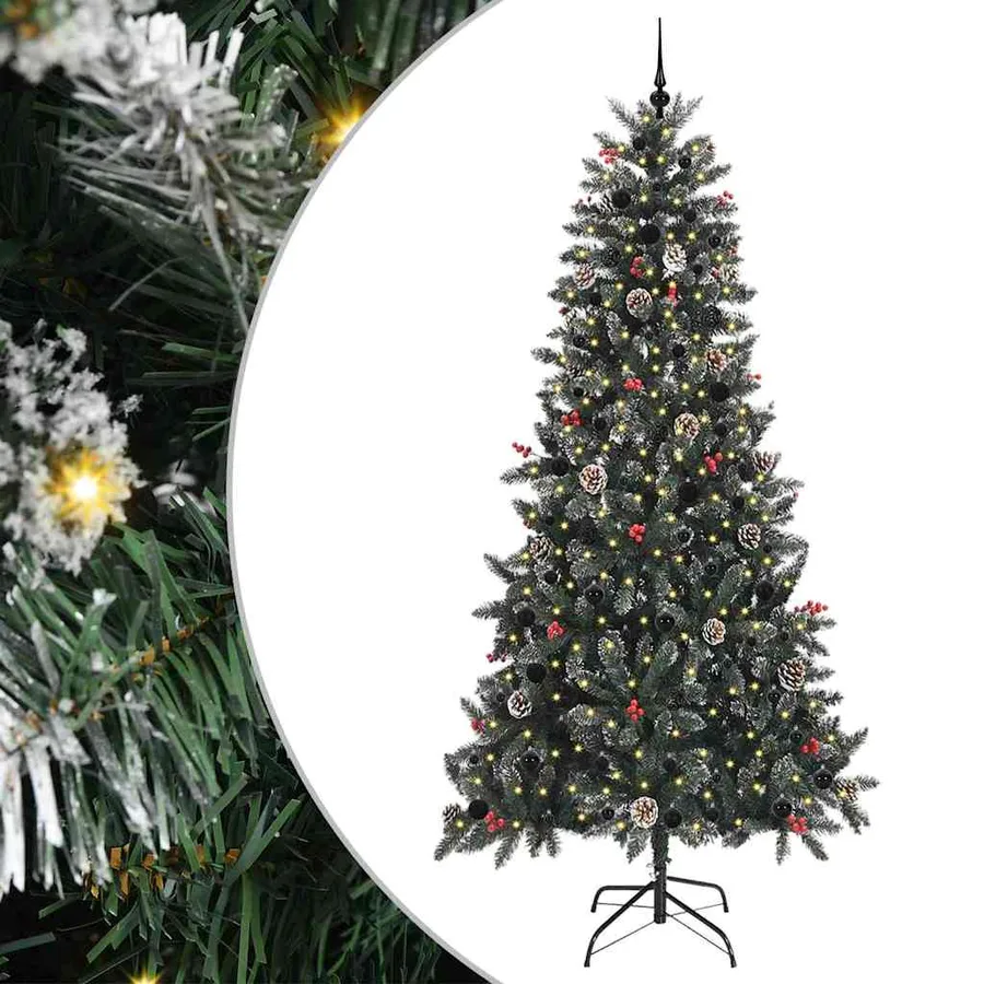 Sapin de Noël artificiel Vert 240 cm PVC, plastique et acier - 2