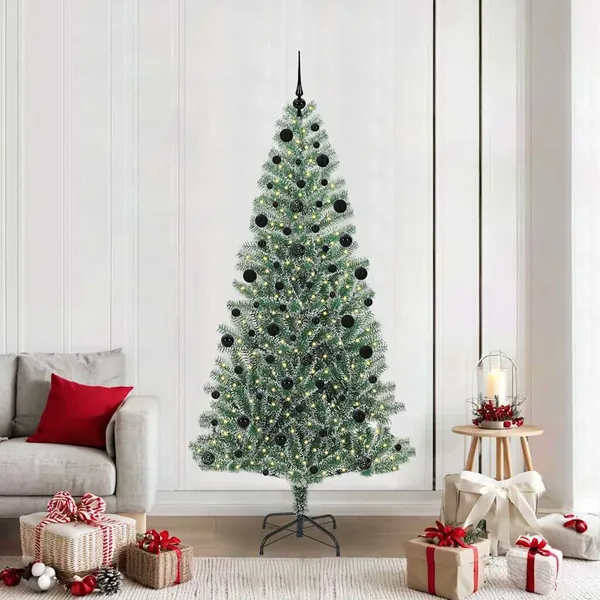 Arbre de Noël artificiel floconné de neige avec lumière LED