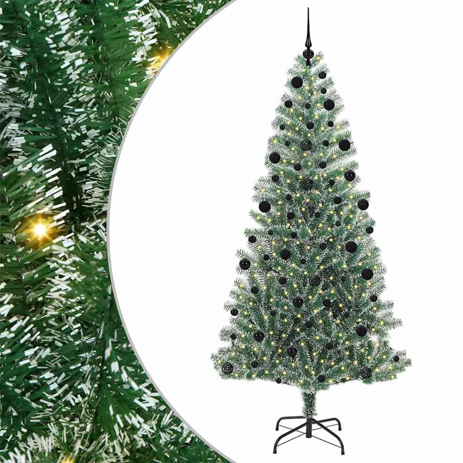 Arbre de Noël artificiel floconné de neige avec lumière LED - 2