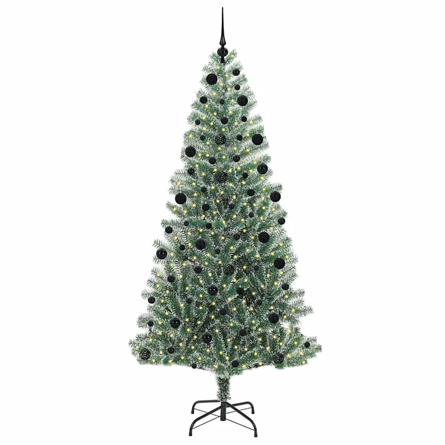 Arbre de Noël artificiel floconné de neige avec lumière LED - 3