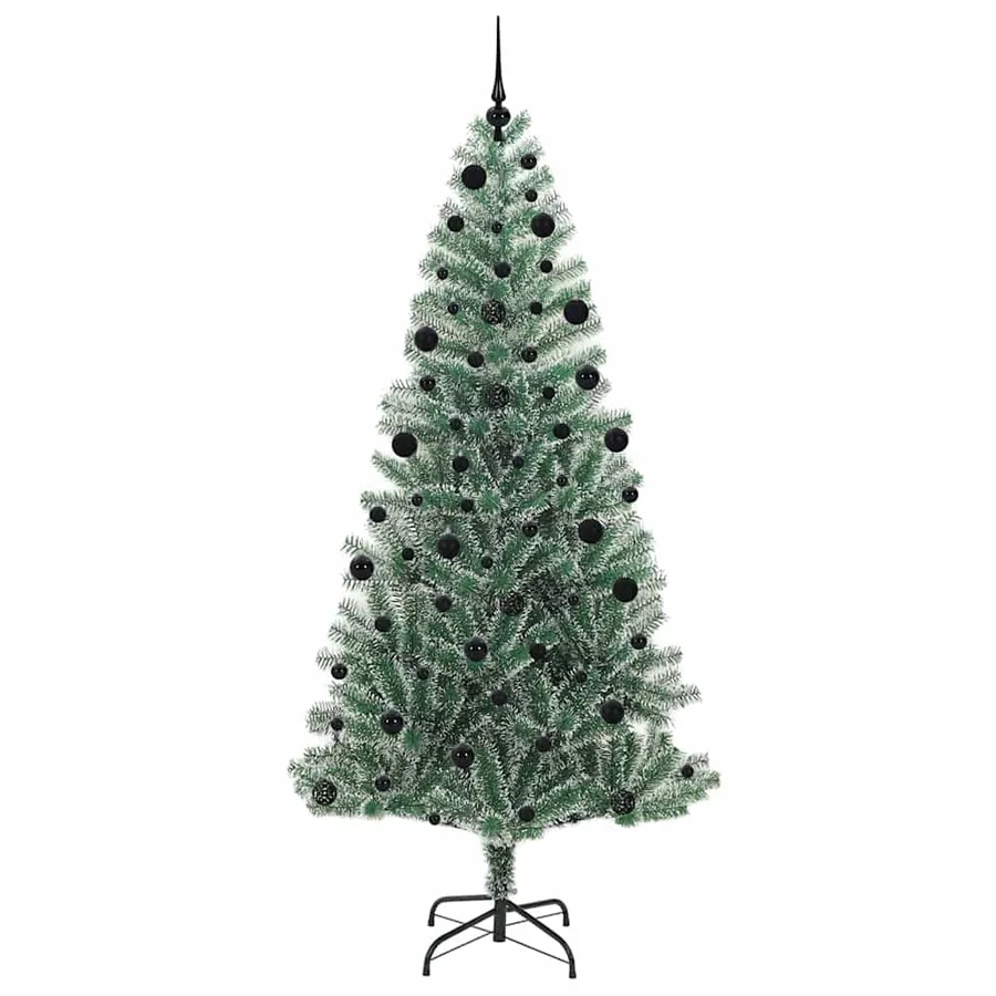 Arbre de Noël artificiel floconné de neige avec lumière LED - 4