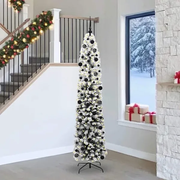 Sapin de Noël artificiel Vert 240 cm PVC et acier et plastique