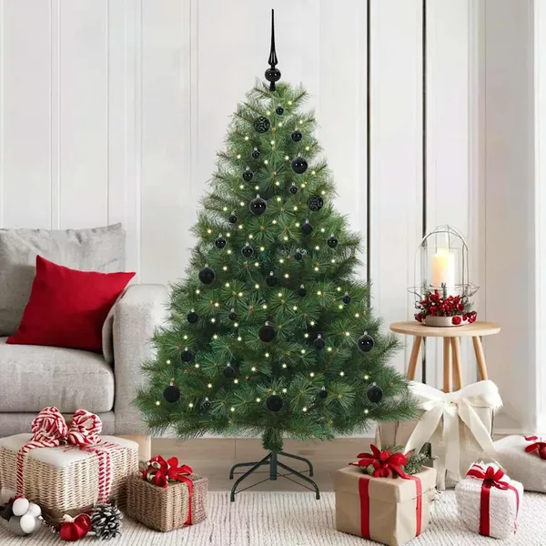 Sapin de Noël artificiel avec 150 LED Vert 150 cm PE et PVC