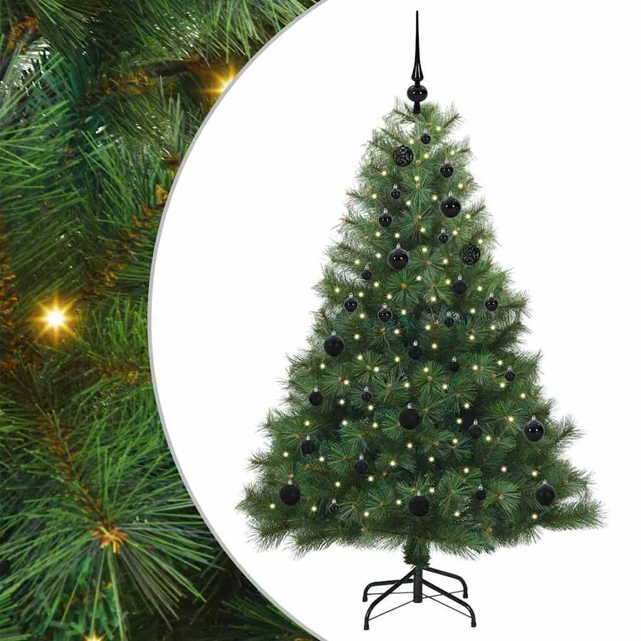 Sapin de Noël artificiel avec 150 LED Vert 150 cm PE et PVC - 2