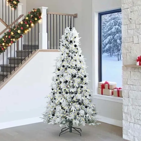 Sapin de Noël Artificiel à Branches Articulées Blanc 240 cm