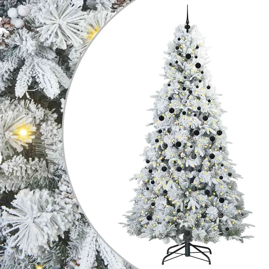 Sapin de Noël Artificiel à Branches Articulées Blanc 240 cm - 2