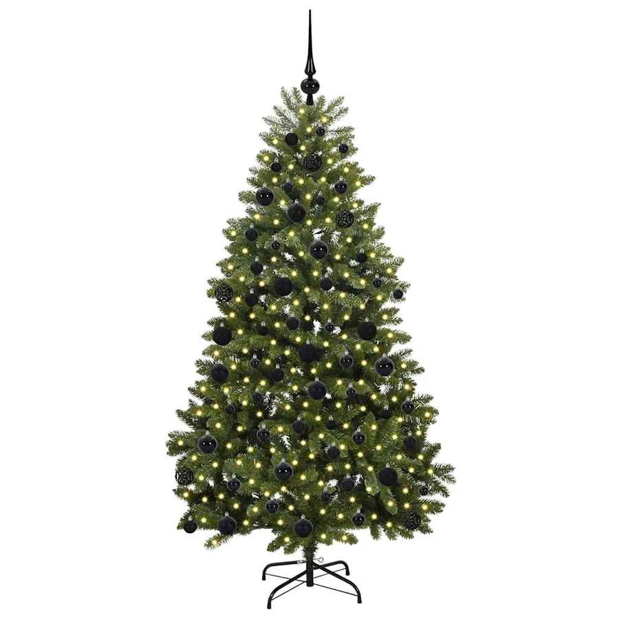 Sapin de Noël artificiel avec 300 LED Vert 180 cm PVC et métal - 3