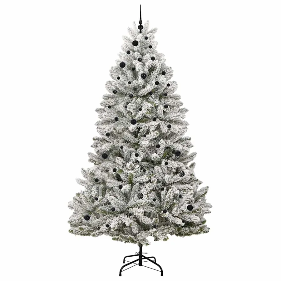 Sapin de Noël artificiel Vert et blanc 270 cm PVC et métal - 4