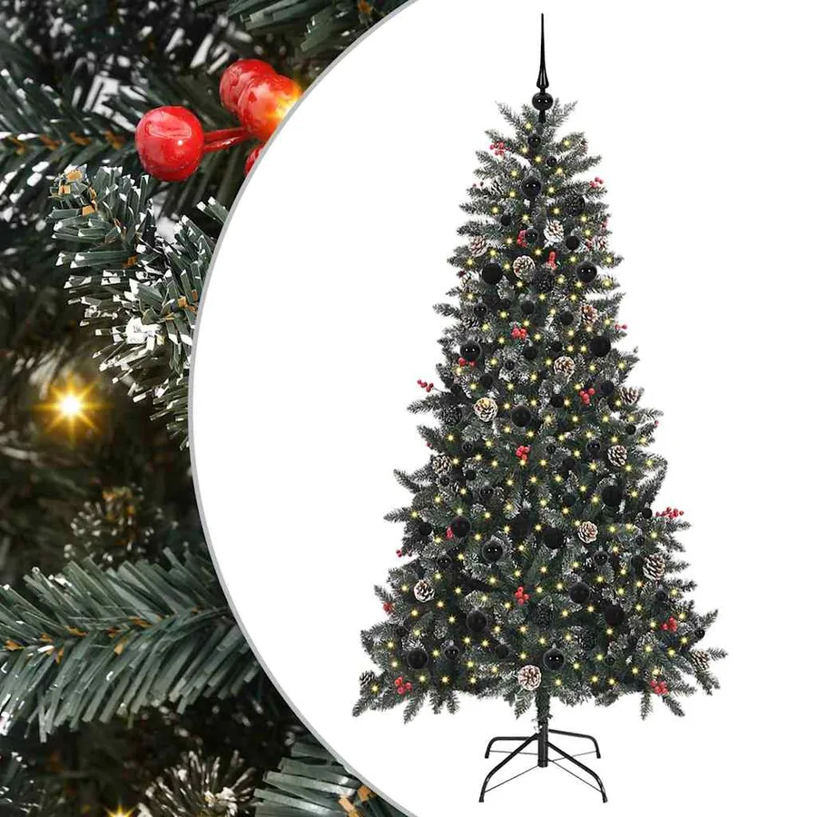 Sapin de Noël artificiel Vert 210 cm PVC, plastique et acier - 2