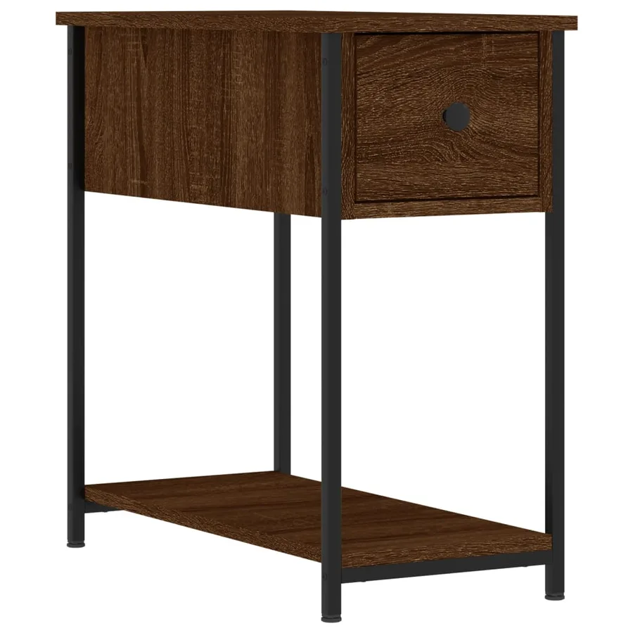 Tables de chevet 2pcs chêne marron 30x60x60cm bois d'ingénierie - 5