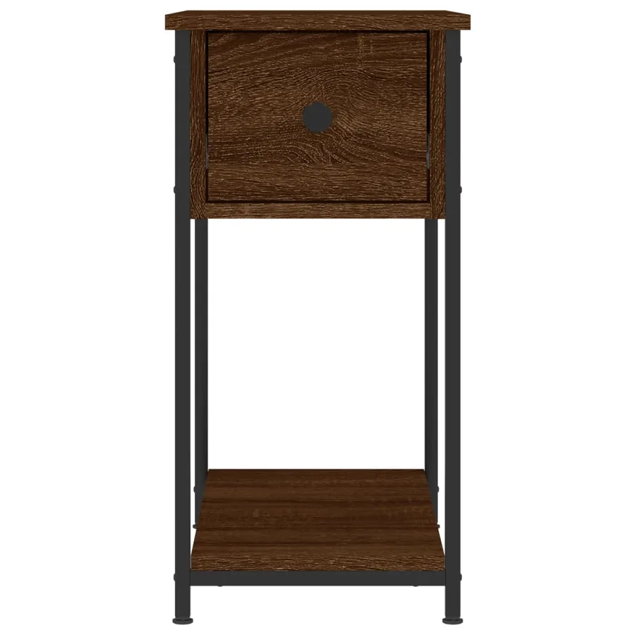 Tables de chevet 2pcs chêne marron 30x60x60cm bois d'ingénierie - 6