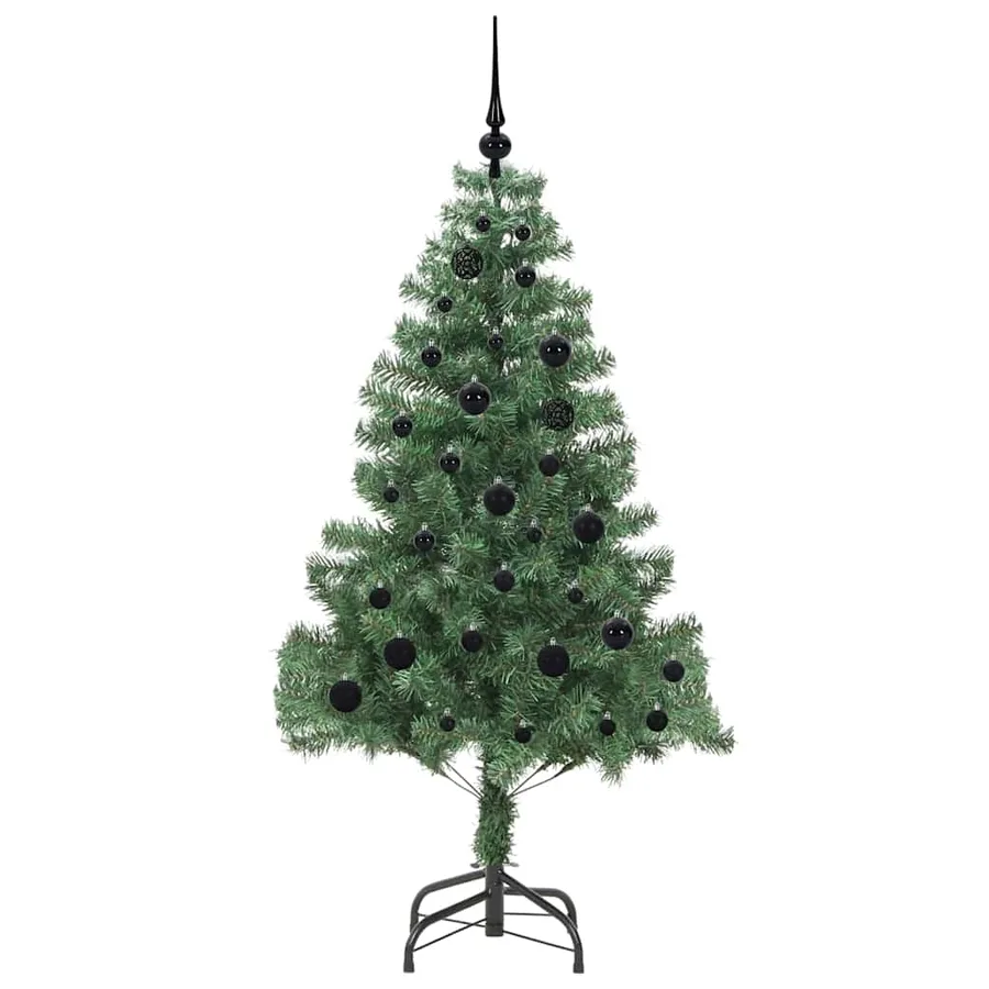 Sapin de Noël avec 150 LED avec support Vert 150 cm PVC - 4