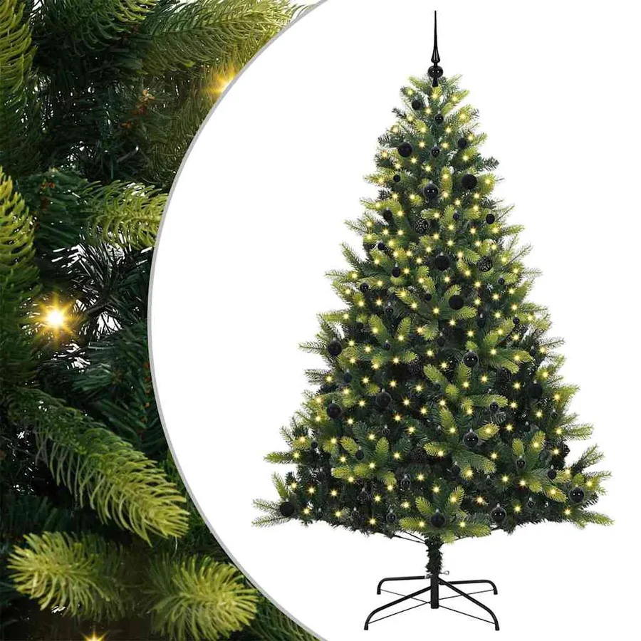 Arbre de Noël artificiel en silicone flexible 300 LEDs 240 cm - 2
